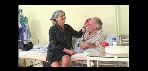  Granny watches grandpa fucks nurse in hospital